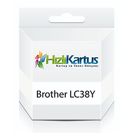Brother LC38Y / LC-980Y Sarı Muadil Kartuş - DCP-145C