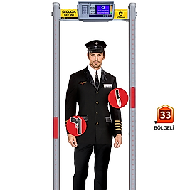 SECUDA SEC 950 METAL KAPI ÜST ARAMA DEDEKTÖRÜ 33 ZONE BÖLGELİ