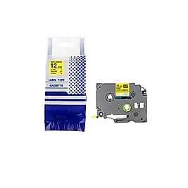 Brother TZc-631L1 Sarı Üzerine Siyah Muadil Etiket Şeridi 12 mm x 8 m