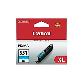 Canon CLI-551XL C (6444B001) Yüksek Kapasite Mavi Orjinal Kartuş - MG5450 / MG6350