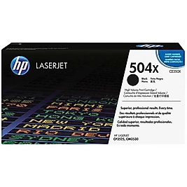 HP CE250X (504X) Siyah Orjinal Toner Yüksek Kapasite - CP3525 / CM3530