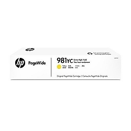 HP L0R19YC (981YC) Sarı Orjinal Kartuş Ekstra Yüksek Kapasite - PageWide 556dn / MFP586z