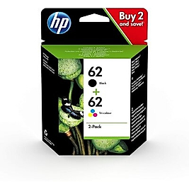 HP N9J71AE (62) Siyah + Renkli Orjinal Kartuş 2li Paket - Envy 5540