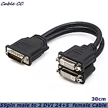 DMS-59Pin Erkek - Çift DVI 24+5 Dişi Bölücü Uzatma Kablosu Grafik Kartları ve Monitörler için