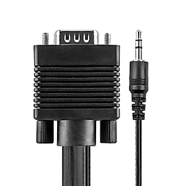 3.5mm Stereo Ses Kablolu 15 Pin VGA DİŞİ HD15