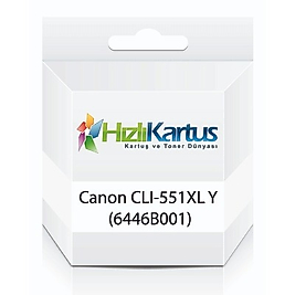 Canon CLI-551XL Y (6446B001) Sarı Muadil Kartuş Yüksek Kapasite - MG5450 / MG6350