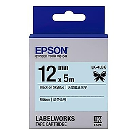 Epson LK-4LBK C53S654032 Gök Mavisi Üzerine Siyah Orjinal Etiket Şeridi LW-400, LW-600P, LW-K400, LW-700