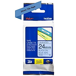 Brother TZE-551 Mavi Üzerine Siyah Orjinal Etiket 24mm x 8m - PT-D600