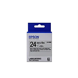 Epson C53S656009 (LK-6SBE) Mat Gümüş Üzerine Siyah Orjinal Etiket Şeridi - LW-600P