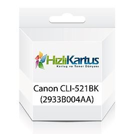 Canon CLI-521BK (2933B004AA) Siyah Muadil Kartuş - MP540 / MP620