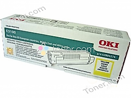 Oki C3100-42804574 Sarı Orjinal Toner