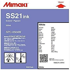 Mimaki SPC-0504W SS21 Beyaz Orjinal Solvent Mürekkep Kartuşu 220 Ml