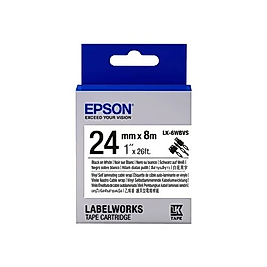 Epson C53S656022 (LK-6WBVS) Beyaz Üzerine Siyah Orjinal Etiket Şeridi - LW-600P