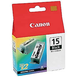Canon BCI-15BK (8190A002) Siyah Orjinal Kartuş 2'li Paket - i70 / i80