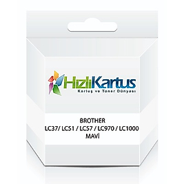 Brother LC37/ LC51 / LC57 / LC970 / LC1000 Mavi Muadil Kartuş - DCP-130C / DCP-135C