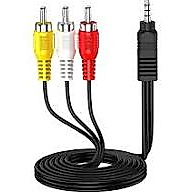 1 Metre 2.5mm Jack Fişi 3 Fono Ses Video AV Çıkışı Kablosu 4 Kutuplu TV Kablosu