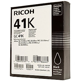 Ricoh GC41K 405765 Geljet Siyah Orjinal Kartuş - SG2100 / SG3110 / SG3100