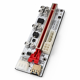 PCle 1x to 16x Ekran Kartı Yükseltici Riser Kart - USB 3.0 Kablolu - 6Pin Güç Girişli