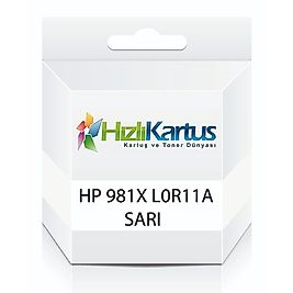 HP L0R11A (981X) Sarı Muadil Kartuş Yüksek Kapasite - PageWide 556dn / MFP586z