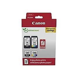 Canon PG-545 / CL-546 (8287B008) İkili Paket Orjinal Kartuş - MG2450 / MG2550 (Fotoğraf Kağıdı Hediyeli)