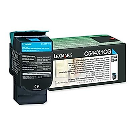LEXMARK C544X1CG C544/X544 YÜKSEK VERİMLİ MAVİ TONER (4.000 Sayfa) Orjinal