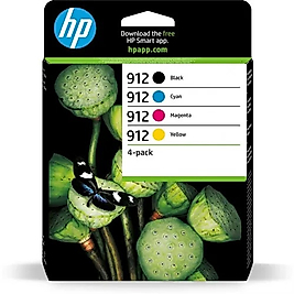HP 6ZC74AE (912) 4 Renk Orjinal Kartuş Seti - OfficeJet Pro 8012 / 8013