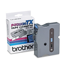 Brother TX-551 Mavi Üzerine Siyah Orjinal Şerit - 24mm x 15m