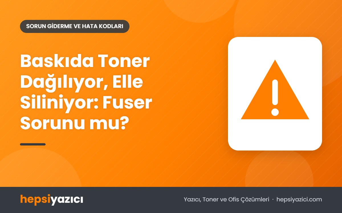 Baskıda Toner Dağılıyor, Elle Siliniyor: Fuser Sorunu mu?