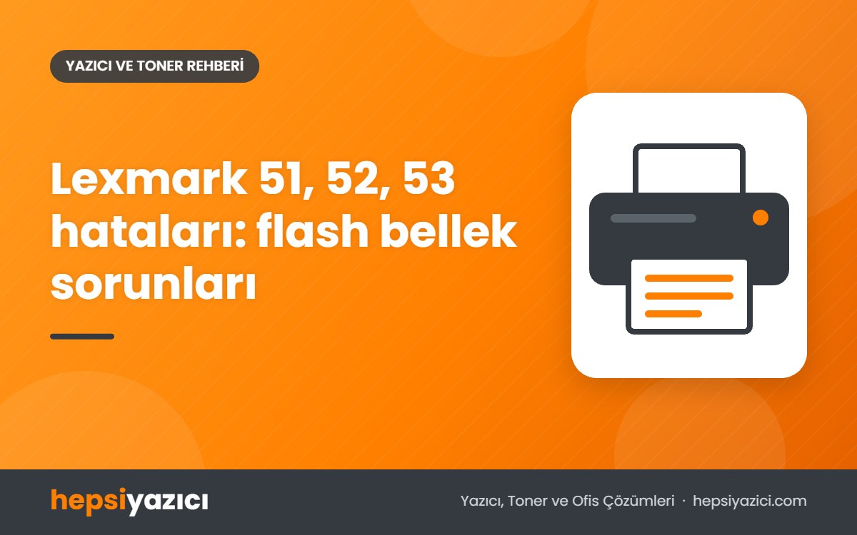 Lexmark 51, 52, 53 hataları: flash bellek sorunları
